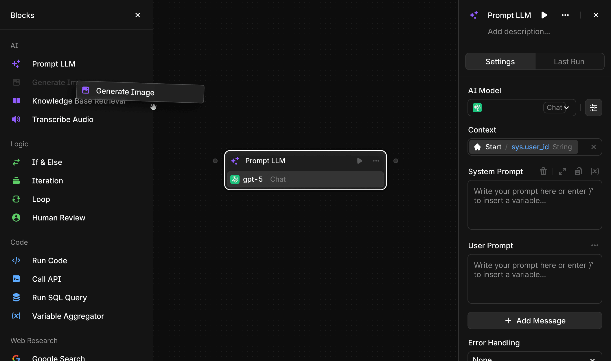 Workflow editor
