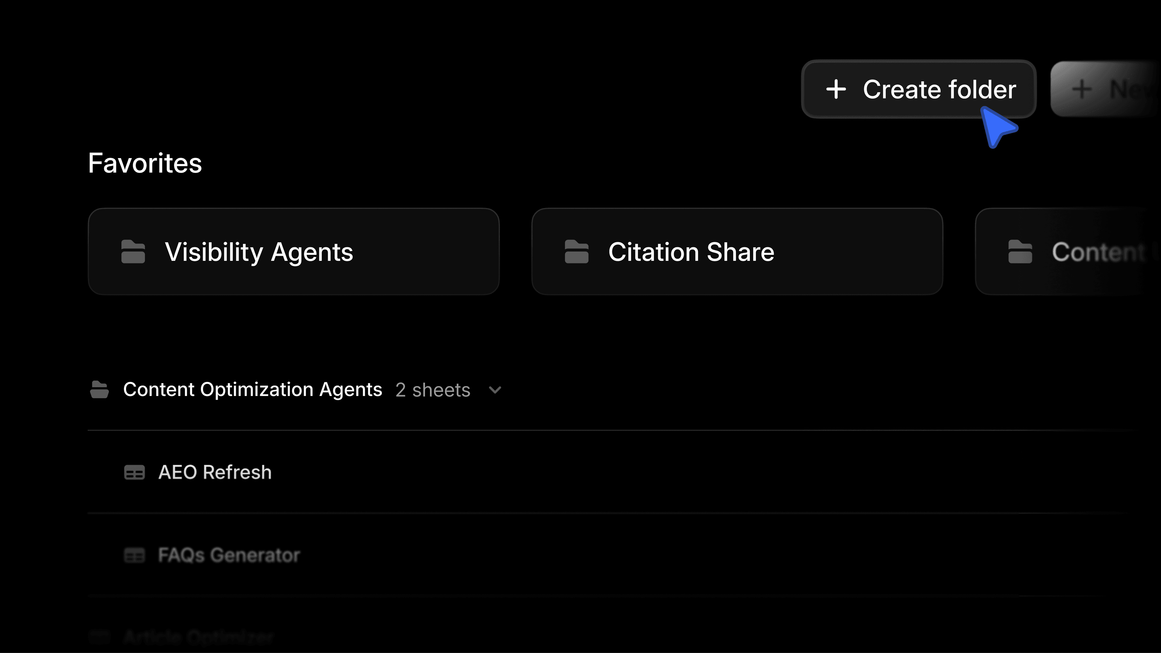 Introducing Folders and Favorites in Profound