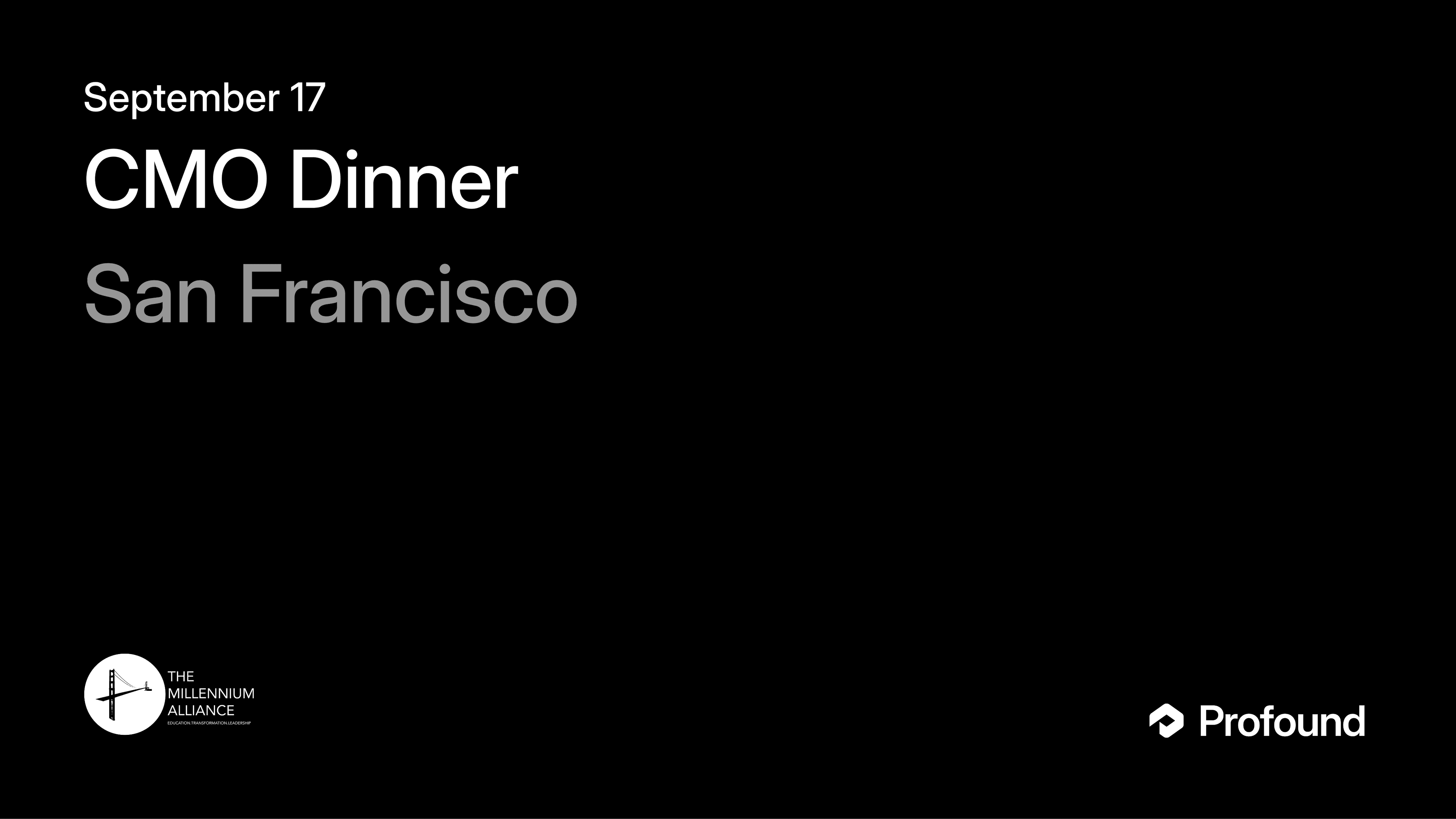 CMO Dinner: SFO