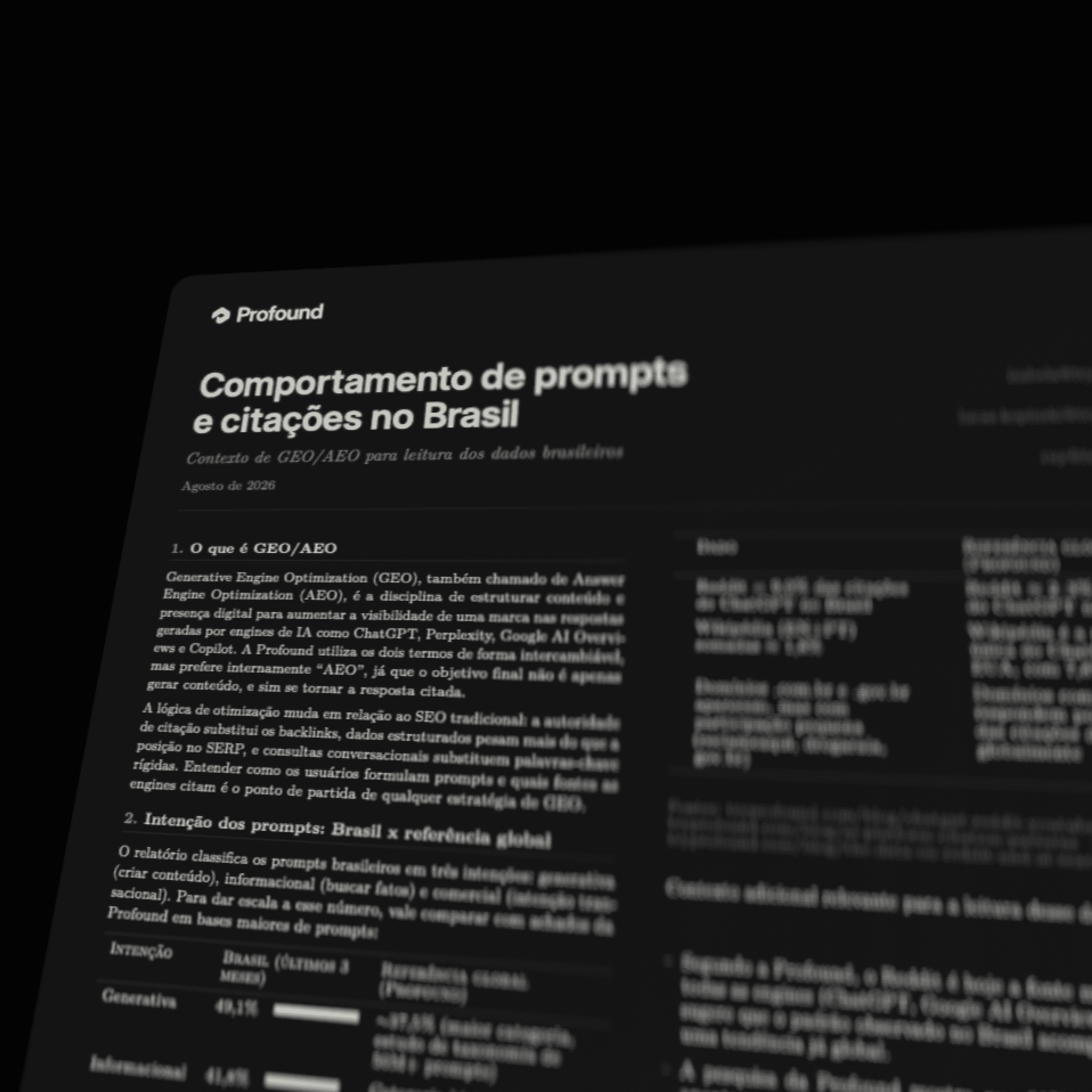 Comportamento de prompts e citações no Brasil