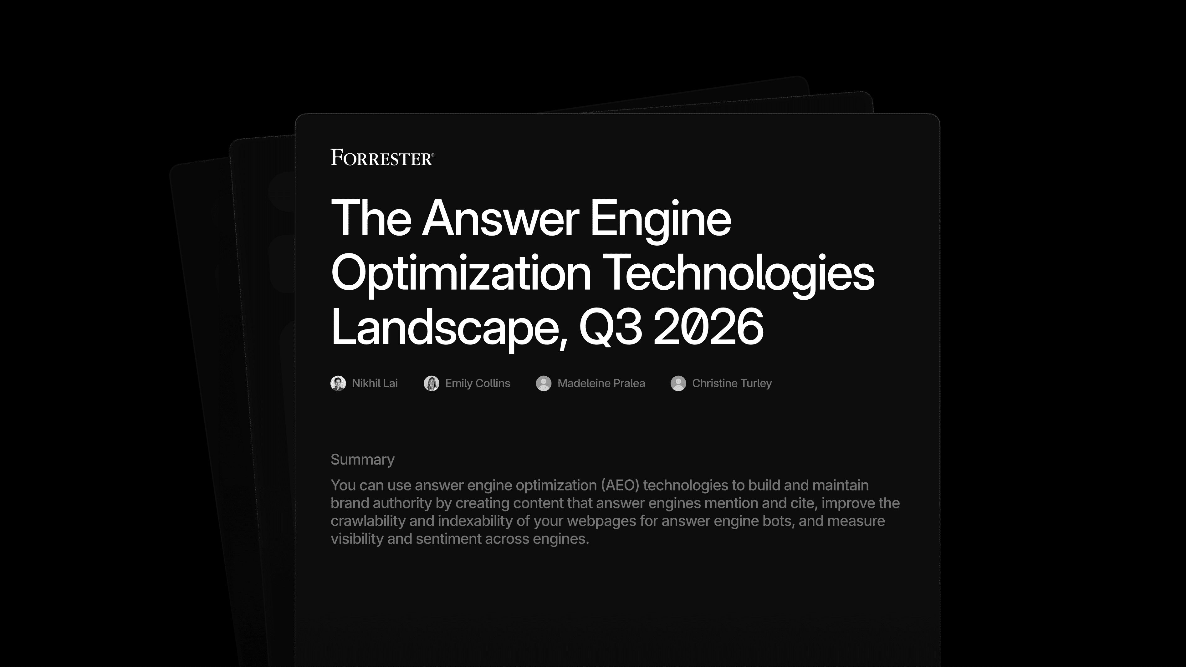 Profound named in Forrester's Answer Engine Optimization Technologies Landscape, Q3 2026
