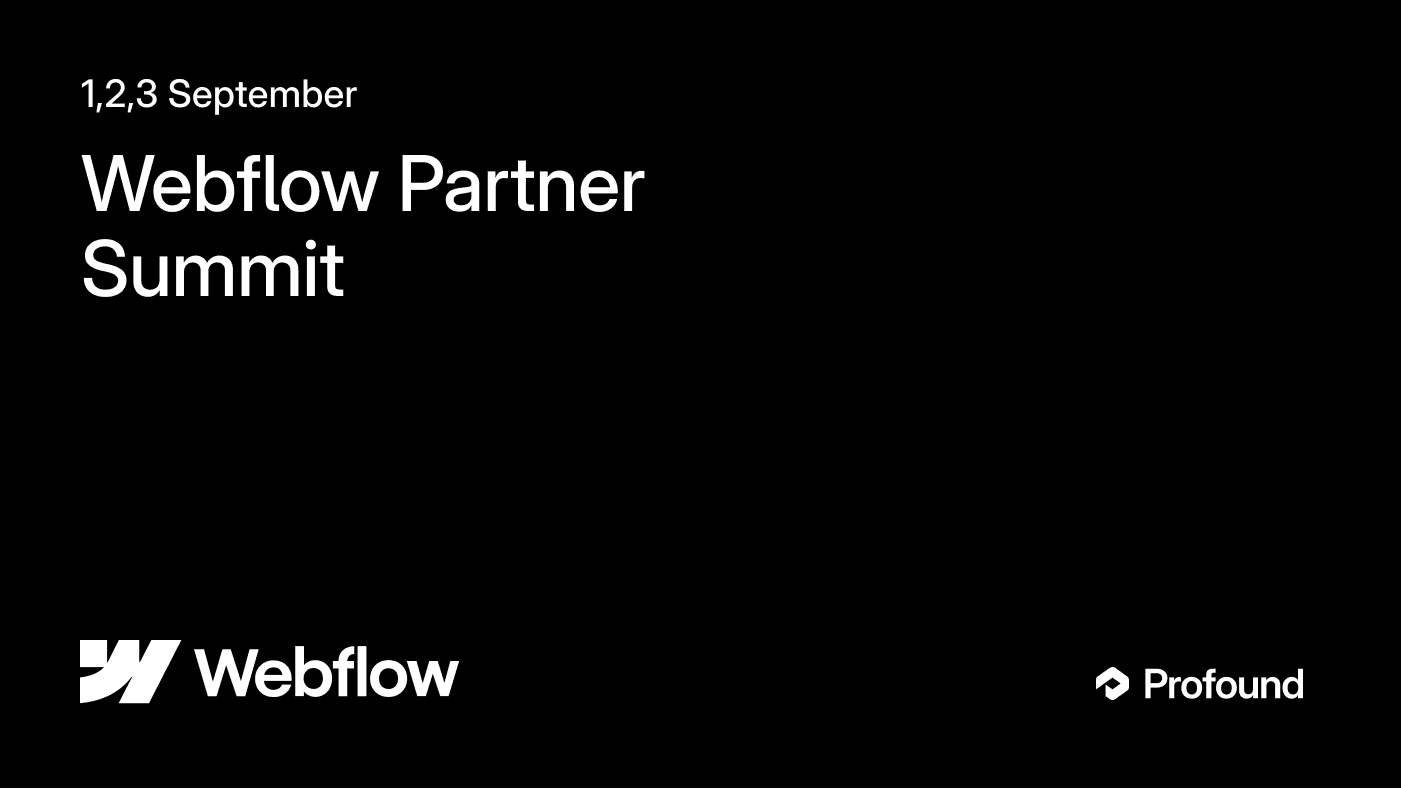 Webflow Partner Summit
