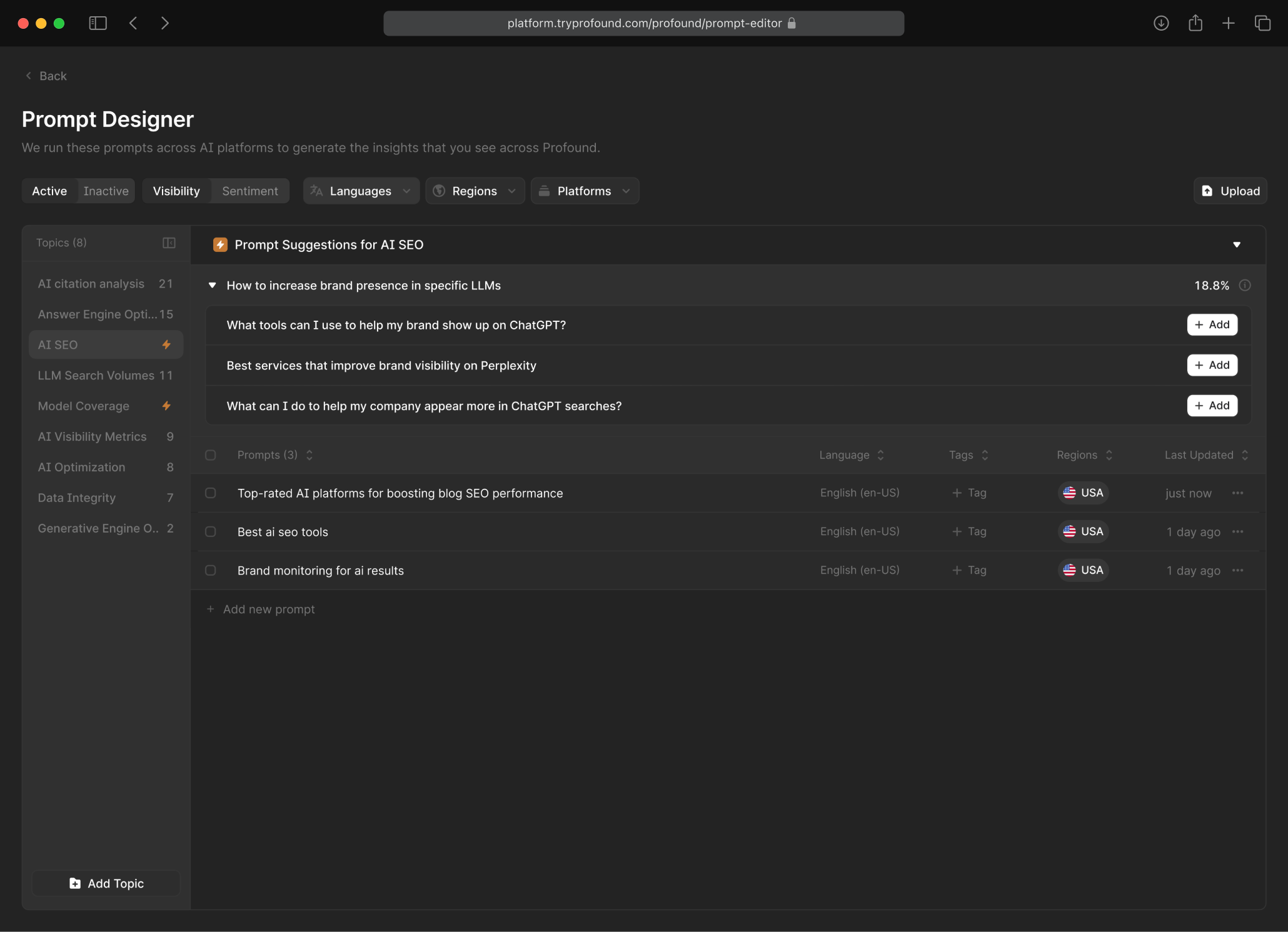 Data Driven Prompt Recommendation
