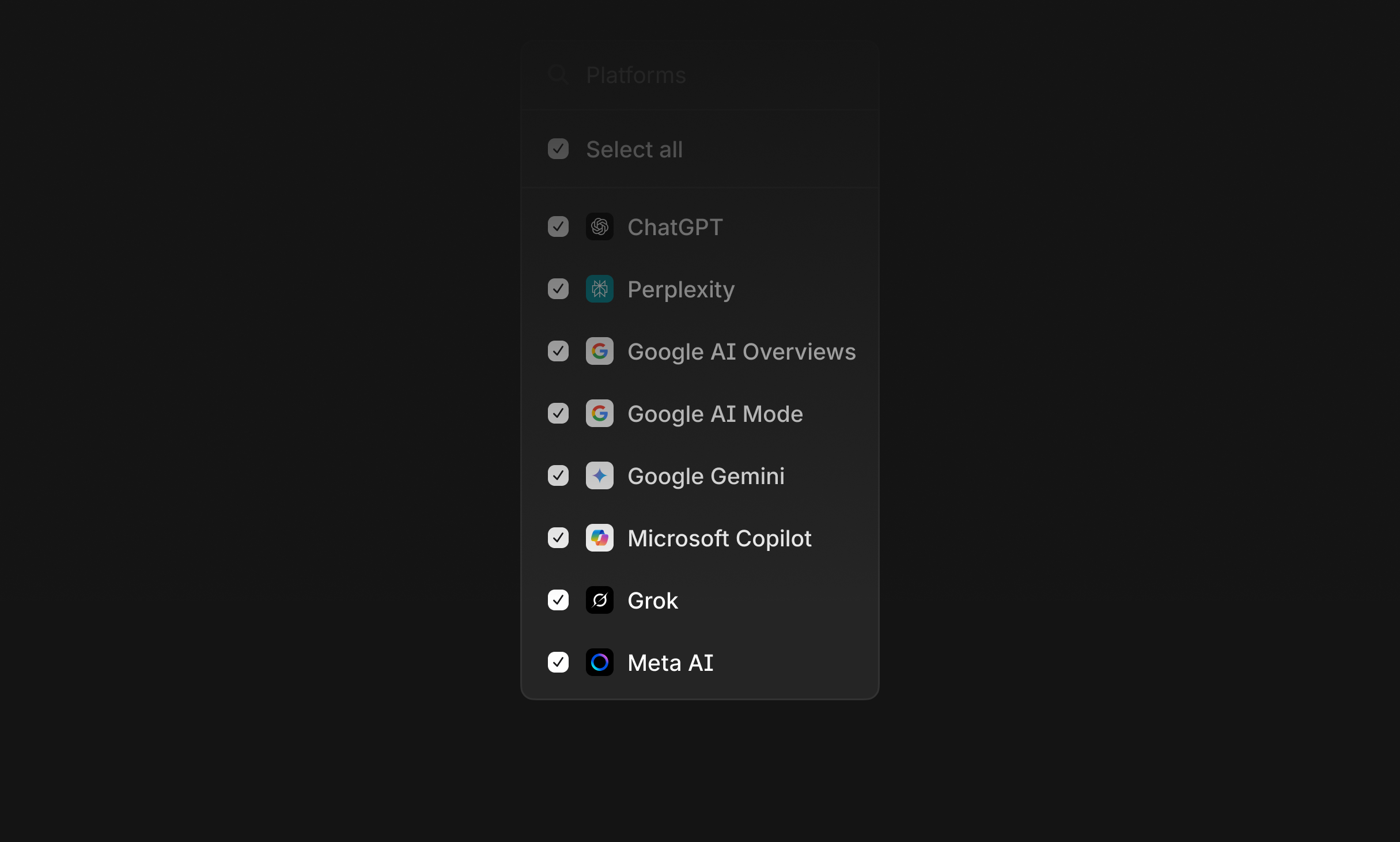 Platforms with Meta AI