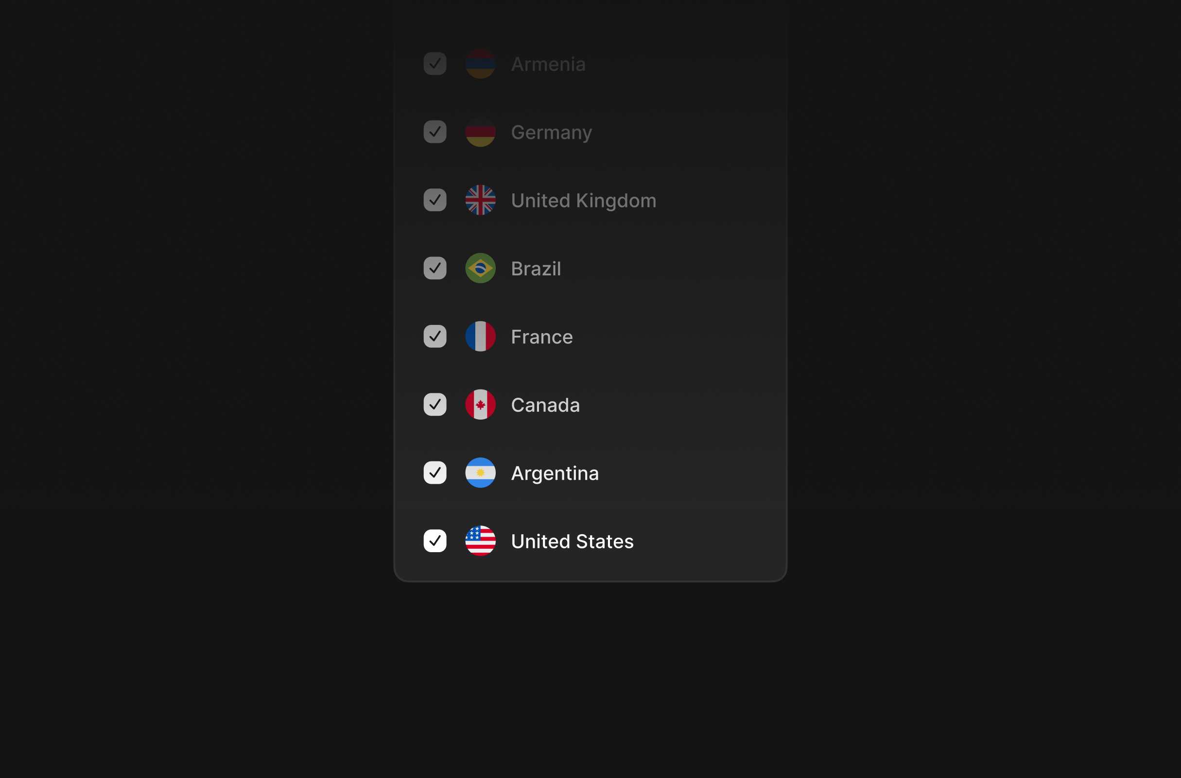 Select Countries