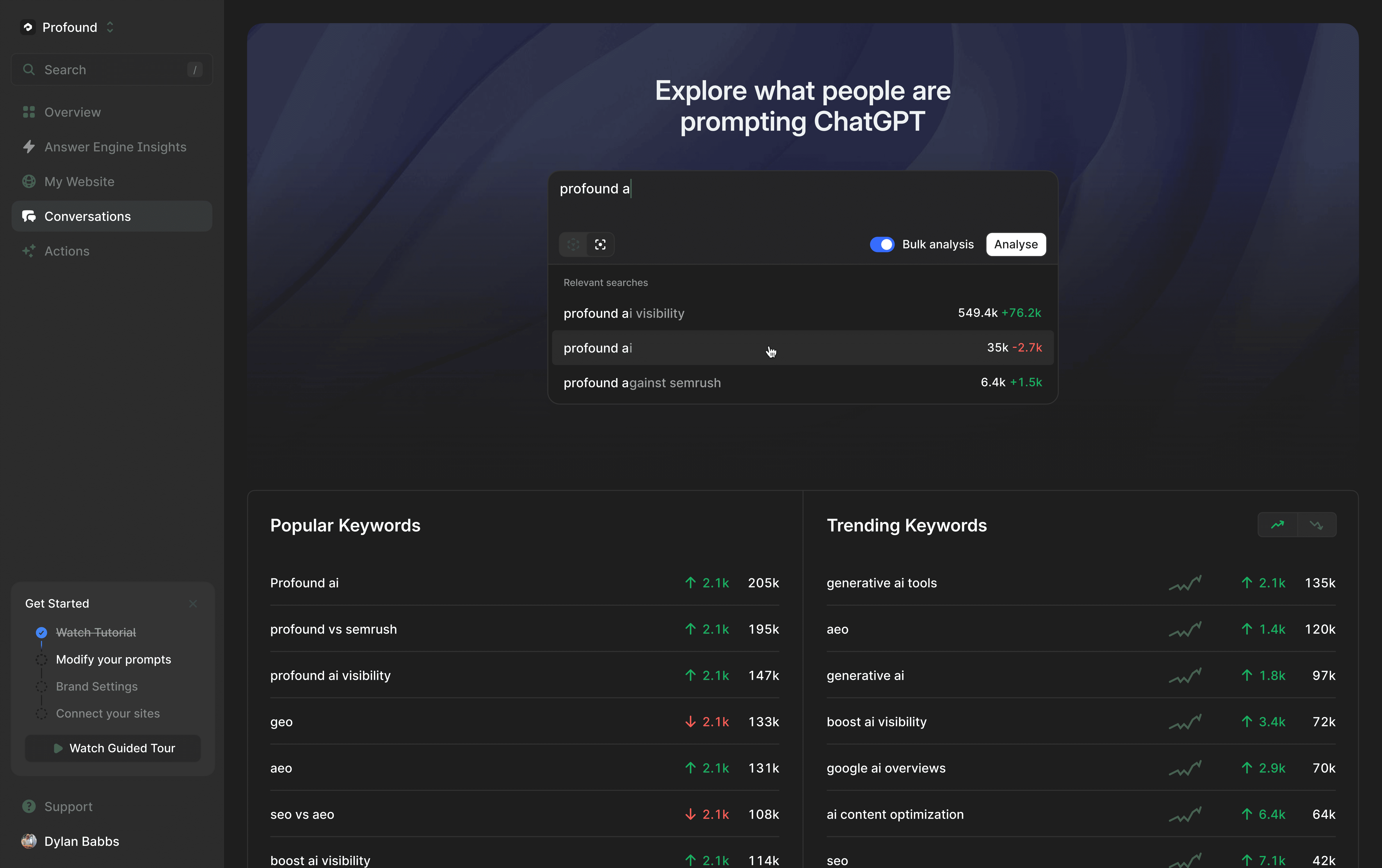 Prompt Volumes - Dark Theme